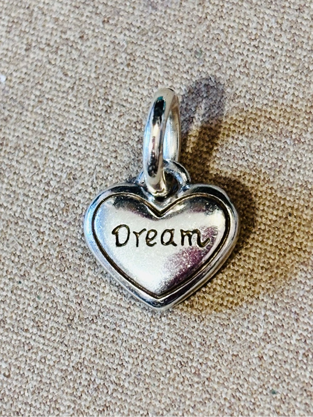🆕 Brighton Go Red Dream heart charm Silver Custom made Word both sides